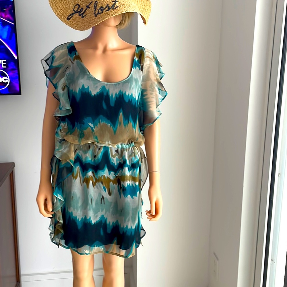 LINQ LOS ANGELES SILK WASHABLE DRESS